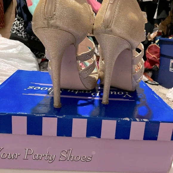 YOUR PARTY SHOES: Julianne Nude high Heels - Picture 2 of 3